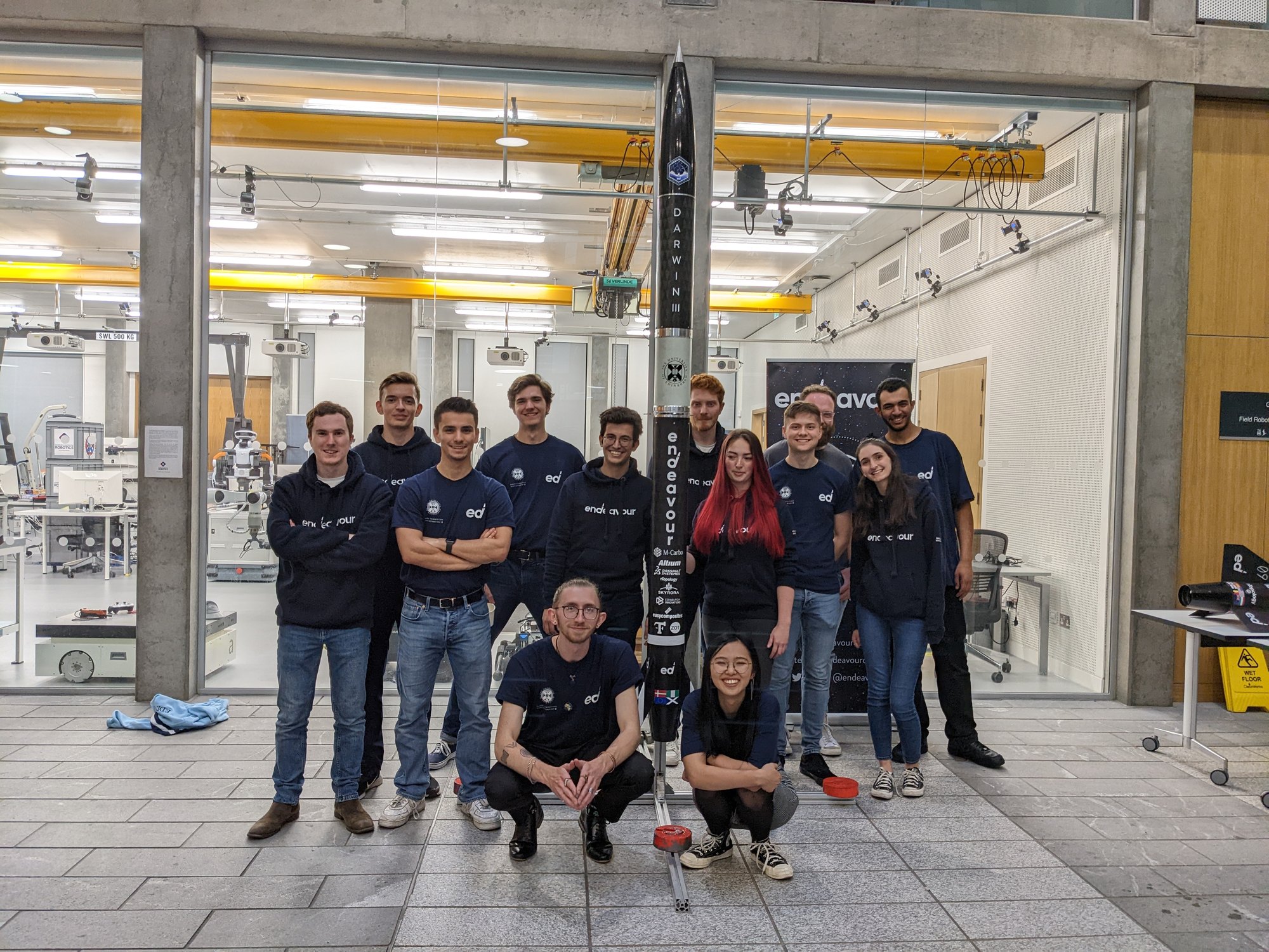 The Endeavour team unveiling Darwin III before EuRoC 2022
