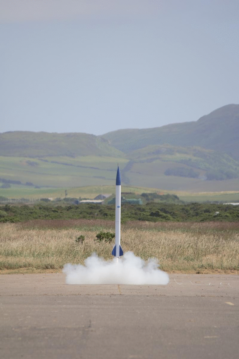 Animated sequence of an Endeavour rocket launching at Mach-21